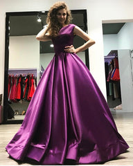 Sexy Long Satin Backless Prom Dresses Ball Gowns Evening Dresses