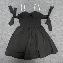 Pink Off The Shoulder Pearls Short Homecoming Dress