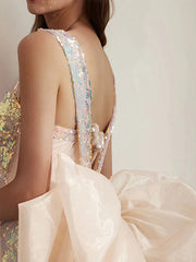 Trumpet Mermaid Sequin Prom Dress With Bowkno