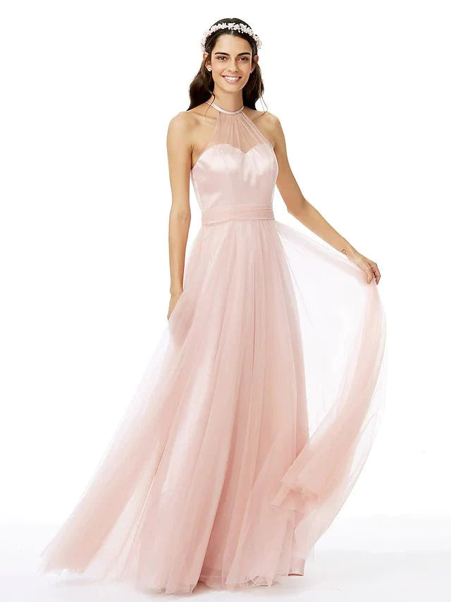 Sheath / Column Bridesmaid Dress Sweetheart Neckline Sleeveless Elegant Floor Length Stretch Satin / Sequined with Sequin - RongMoon