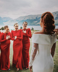 Mermaid Wedding Dresses Long Sleeves Off Shoulder