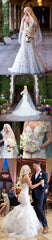 Vintage Gorgeous Beading Appliques Strapless Charming Mermaid Long Wedding Dress,DB094