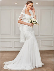 Beach Vintage Wedding Dresses Sweep / Brush Train A-Line Cap Sleeve Off Shoulder Lace With Lace Appliques
