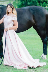 Modern Ball Gown Off-the-Shoulder Sweep Train Prom Dresses