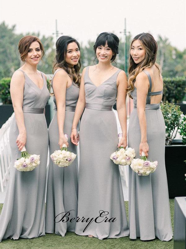 Elegant Popular Bridal Bridesmaid Dresses, Fancy Straps Bridesmaid Dresses - RongMoon