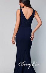 Elegant Long Mermaid Bridesmaid Dresses, Simple Bridesmaid Dresses - RongMoon